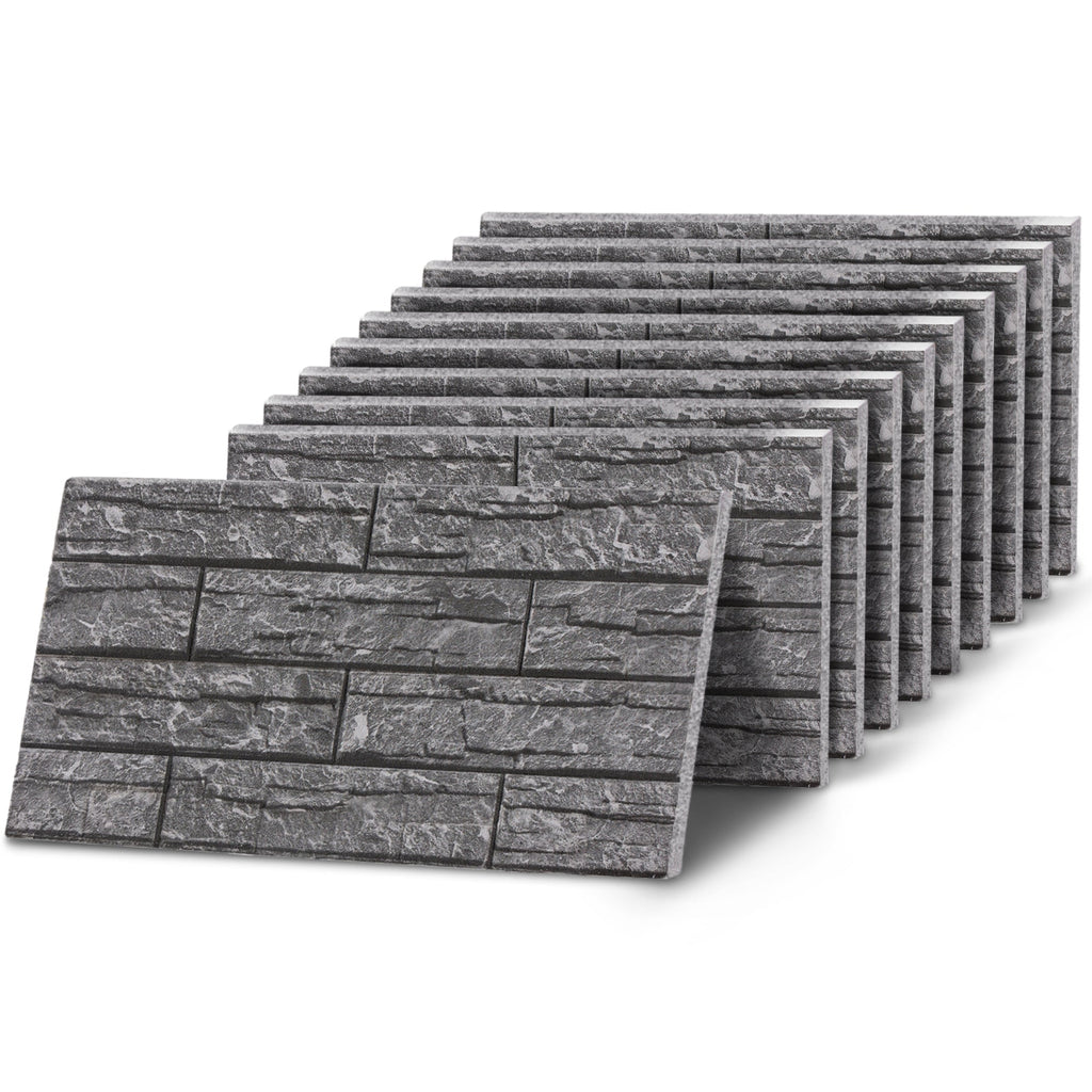 KESTAS-106 Marble Grey Block slate effect wall panel, decorative 3D panel for indoor and outdoor use