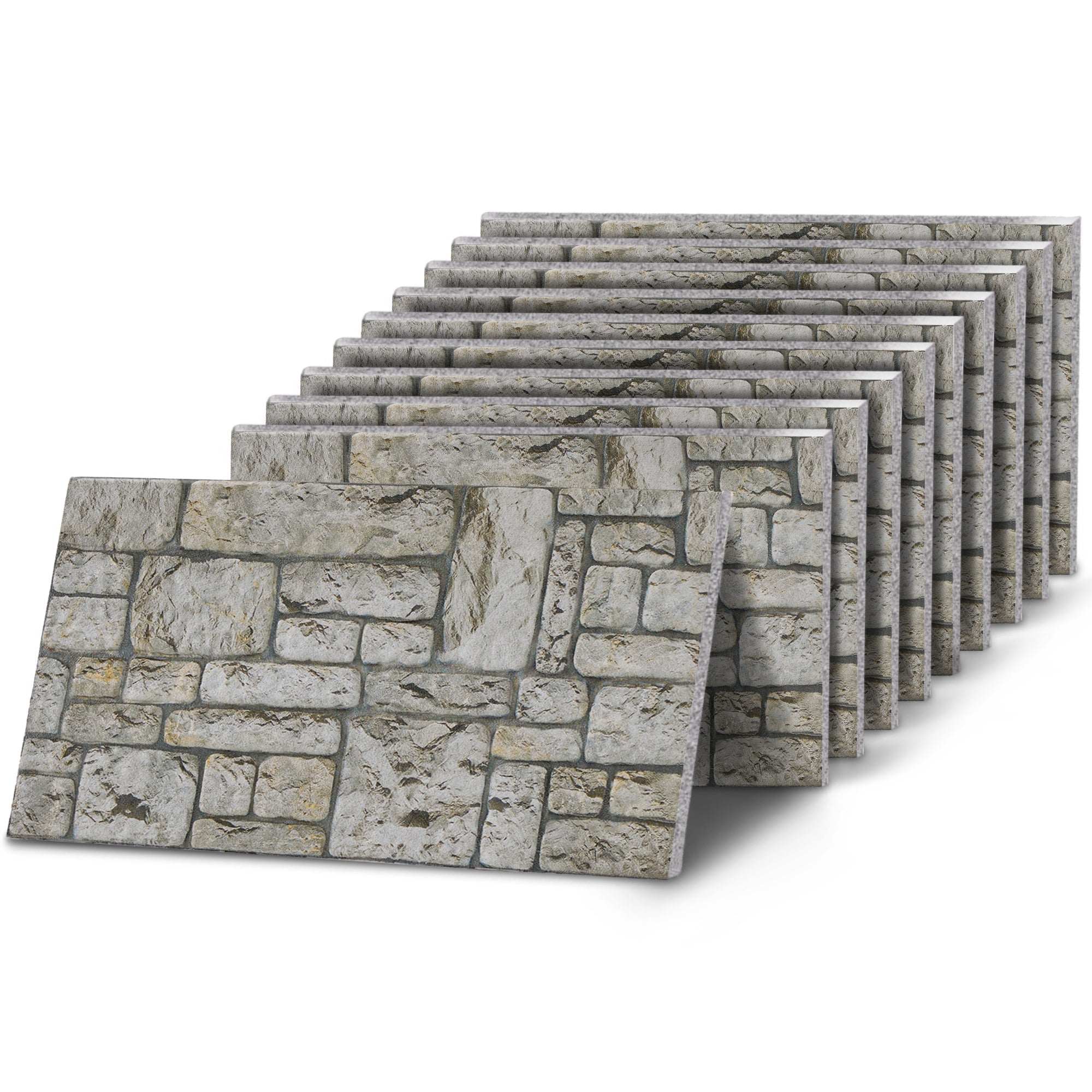 DOKTAS-107 Fieldstone Light Natural stone effect wall panel, decorative 3D panel for indoor and outdoor use