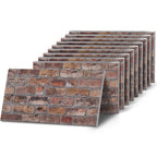 TAS-615 Rustic Weathered Brown brick effect wall panel, decorative 3D panel for indoor and outdoor use