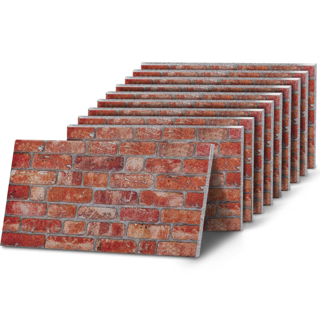 TAS-712 Rustic Farmhouse Red brick effect wall panel, decorative 3D panel for indoor and outdoor use