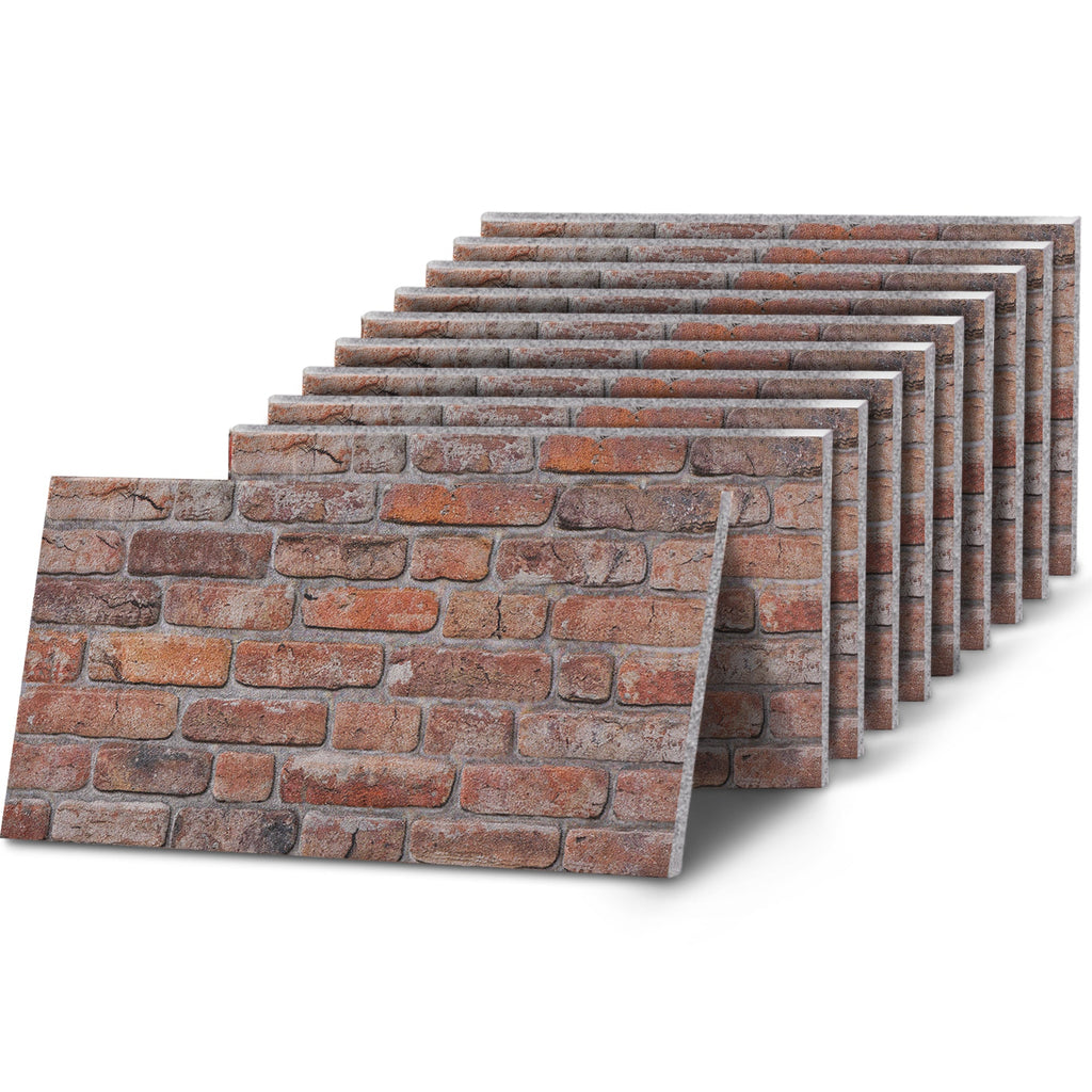 TAS-713 Rustic Reclaimed Red brick effect wall panel, decorative 3D panel for indoor and outdoor use