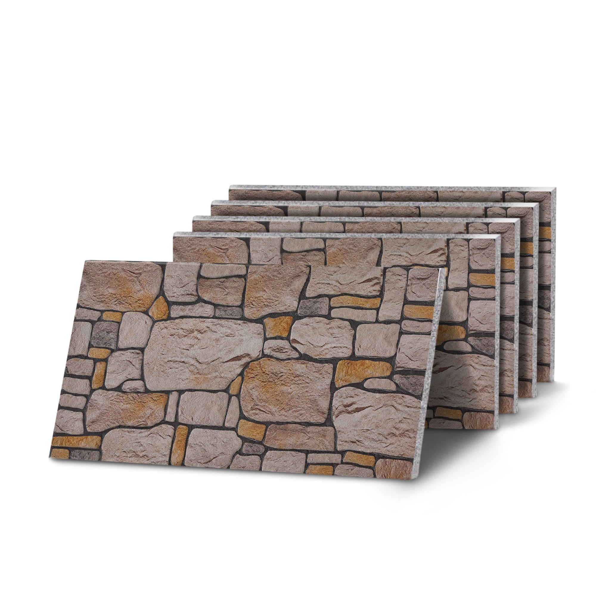 BUZTAS-106 Cottage Warm Sand stone effect wall panel, decorative 3D panel for indoor and outdoor use