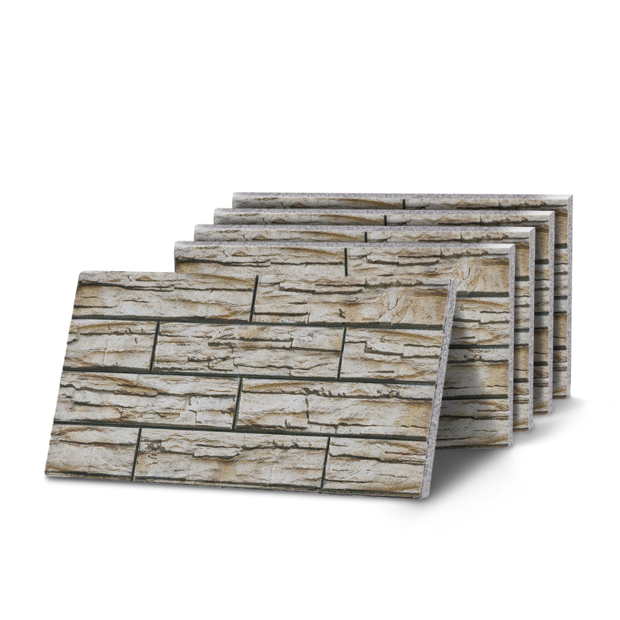 KESTAS-107 Ivory Block slate effect wall panel, decorative 3D panel for indoor and outdoor use