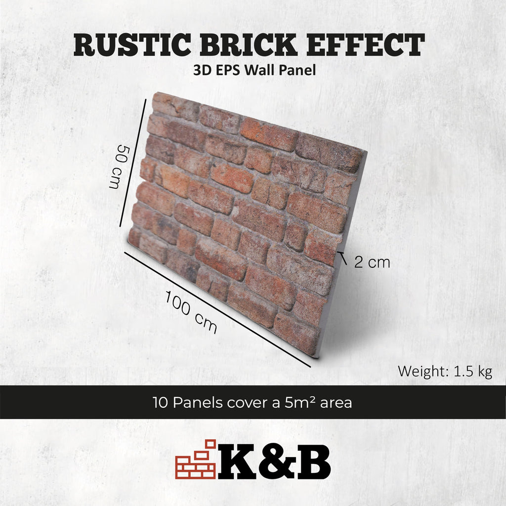 TAS-713 Rustic Reclaimed Red brick effect wall panel, decorative 3D panel for indoor and outdoor use