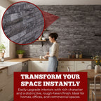 OYTAS-101 Charcoal slate effect wall panel, decorative 3D panel for indoor and outdoor use