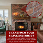 TAS-713 Rustic Reclaimed Red brick effect wall panel, decorative 3D panel for indoor and outdoor use