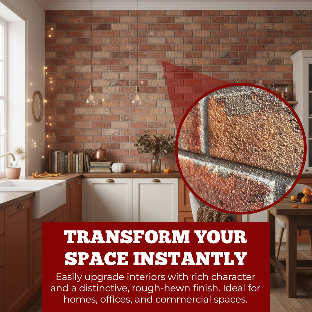 Classic Warm Red | Brick Effect | TUGLA-602