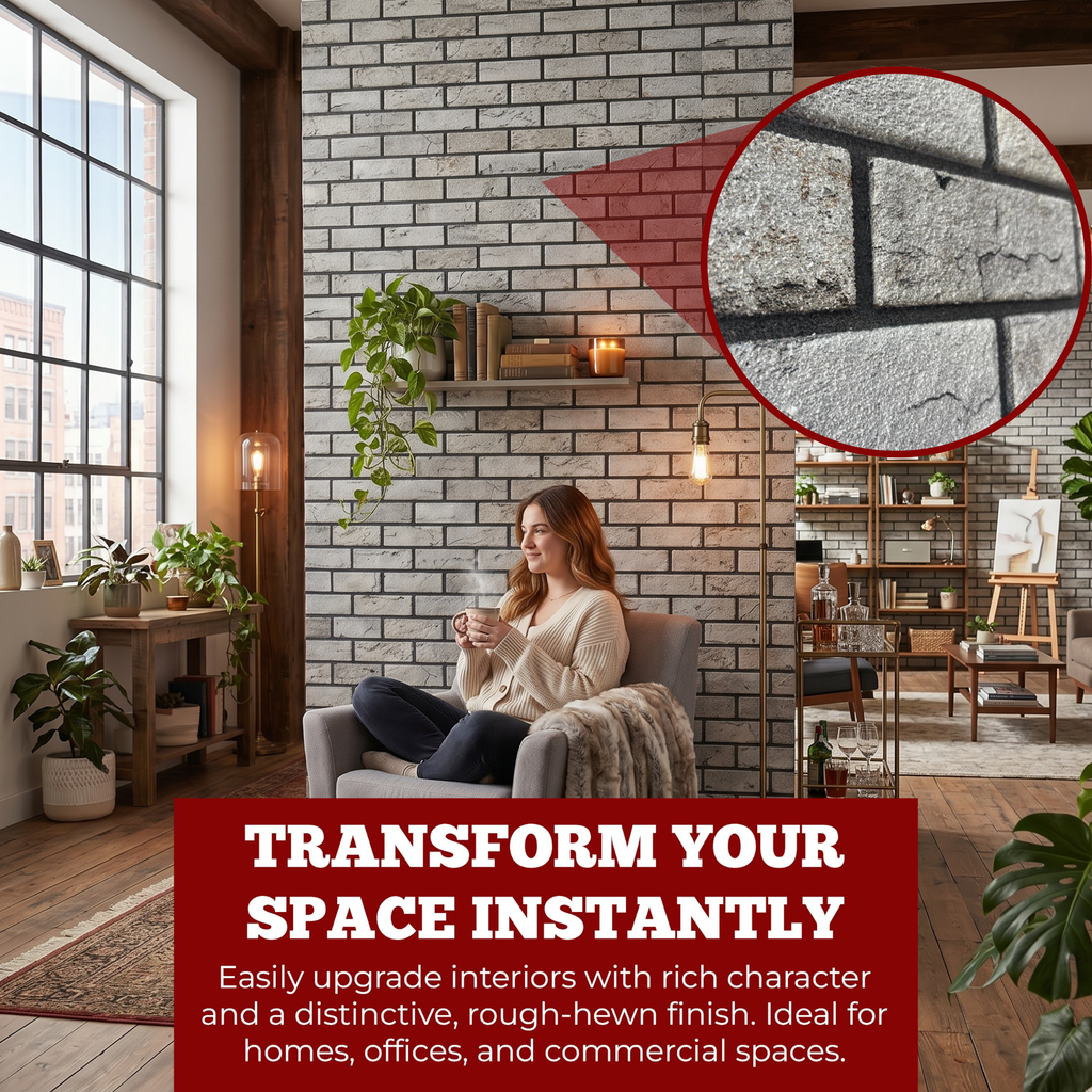 Classic Light Grey | Brick Effect | TUGLA-608