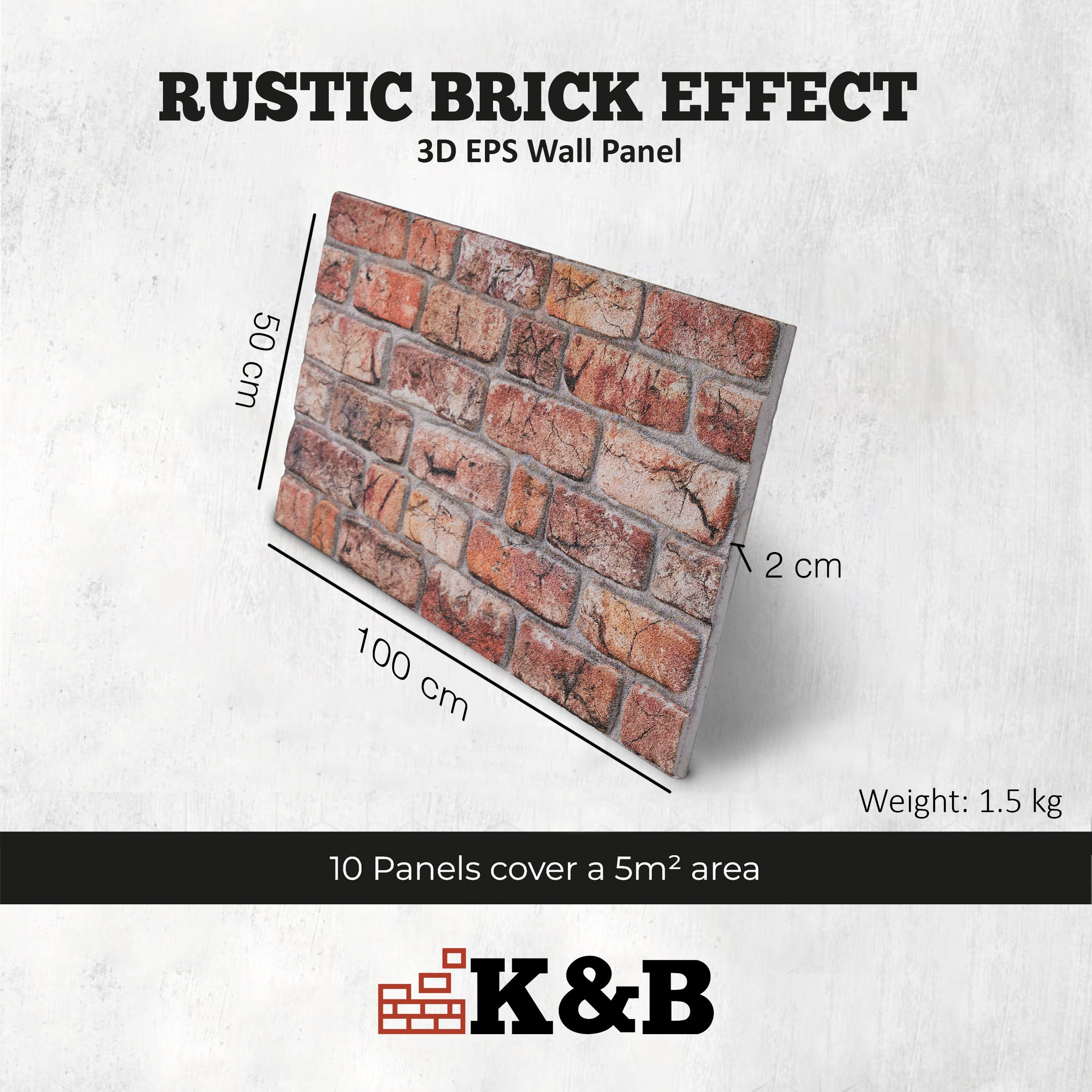 TAS-609 Rustic Tuscan Red brick effect wall panel, decorative 3D panel for indoor and outdoor use