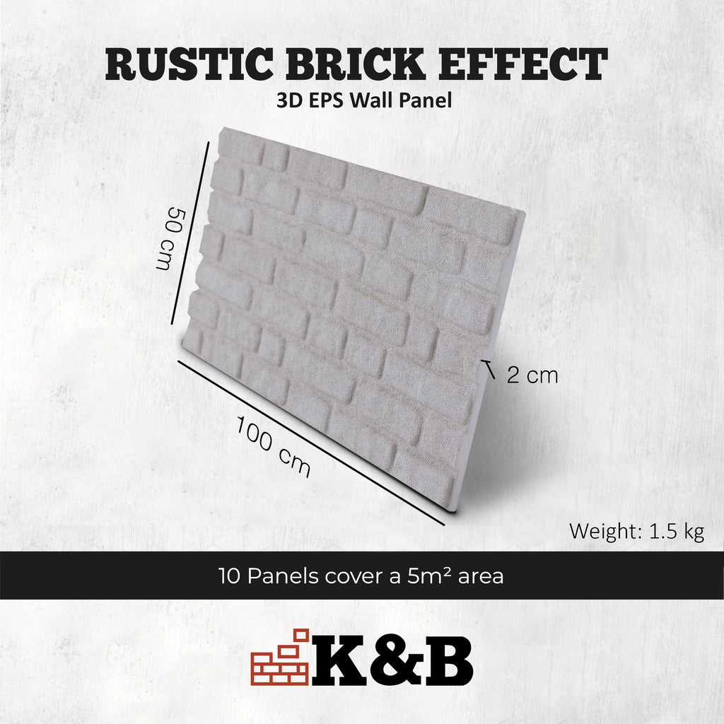 Rustic White | Brick Effect | TAS-700