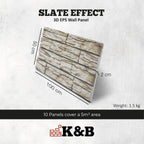 Ivory Block | Slate Effect | KESTAS-107