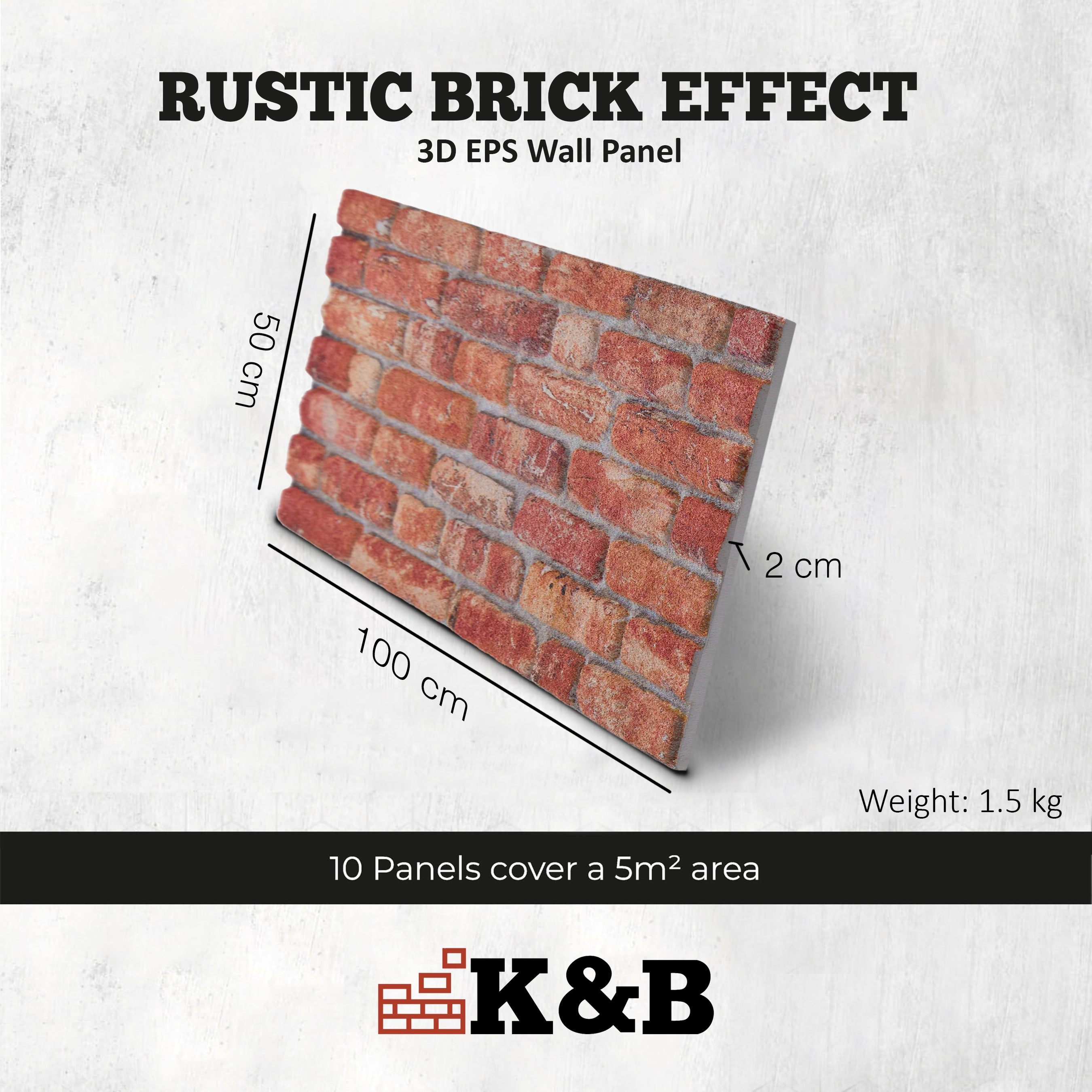 Rustic Farmhouse Red | Brick Effect | TAS-712
