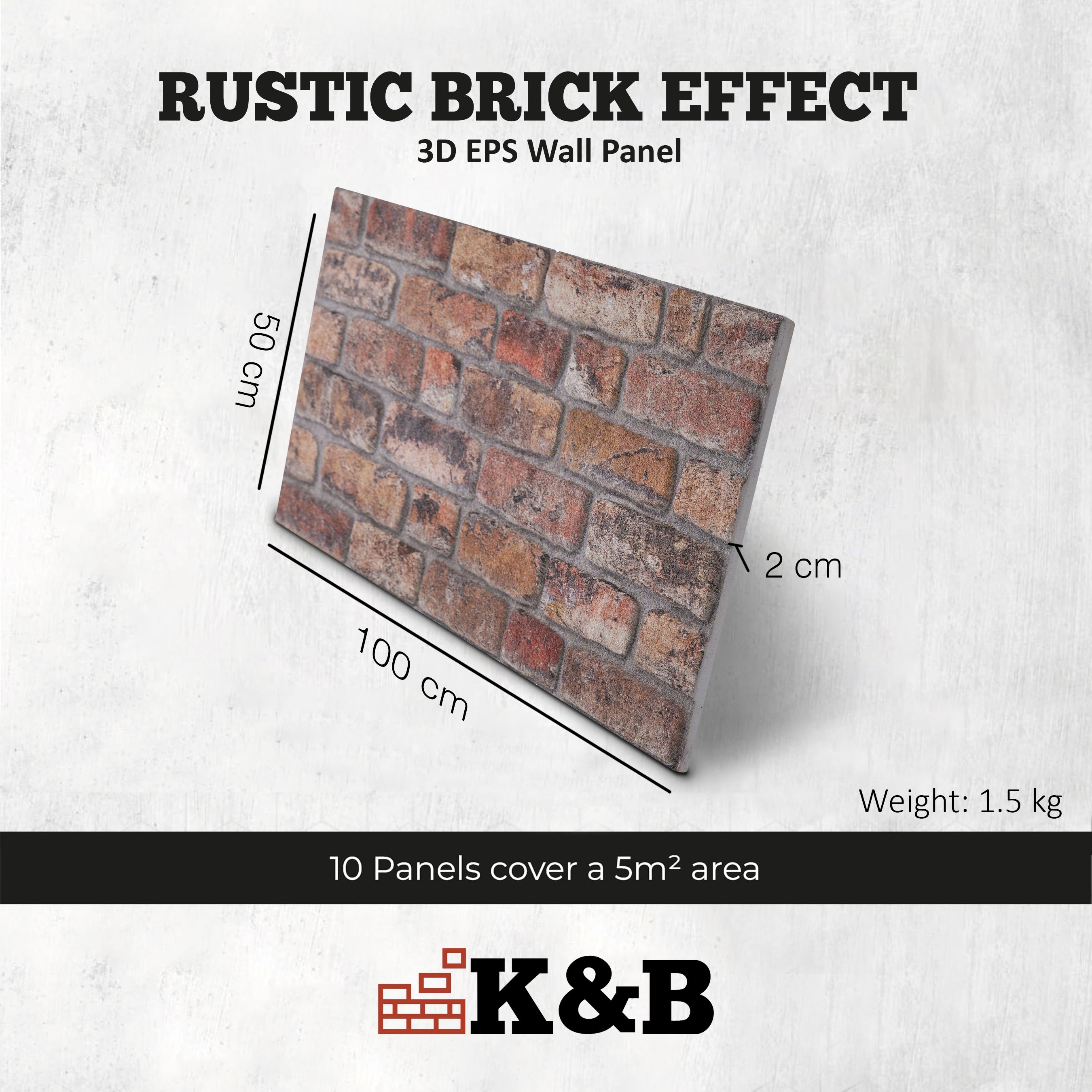 Rustic Weathered Brown | Brick Effect | TAS-615