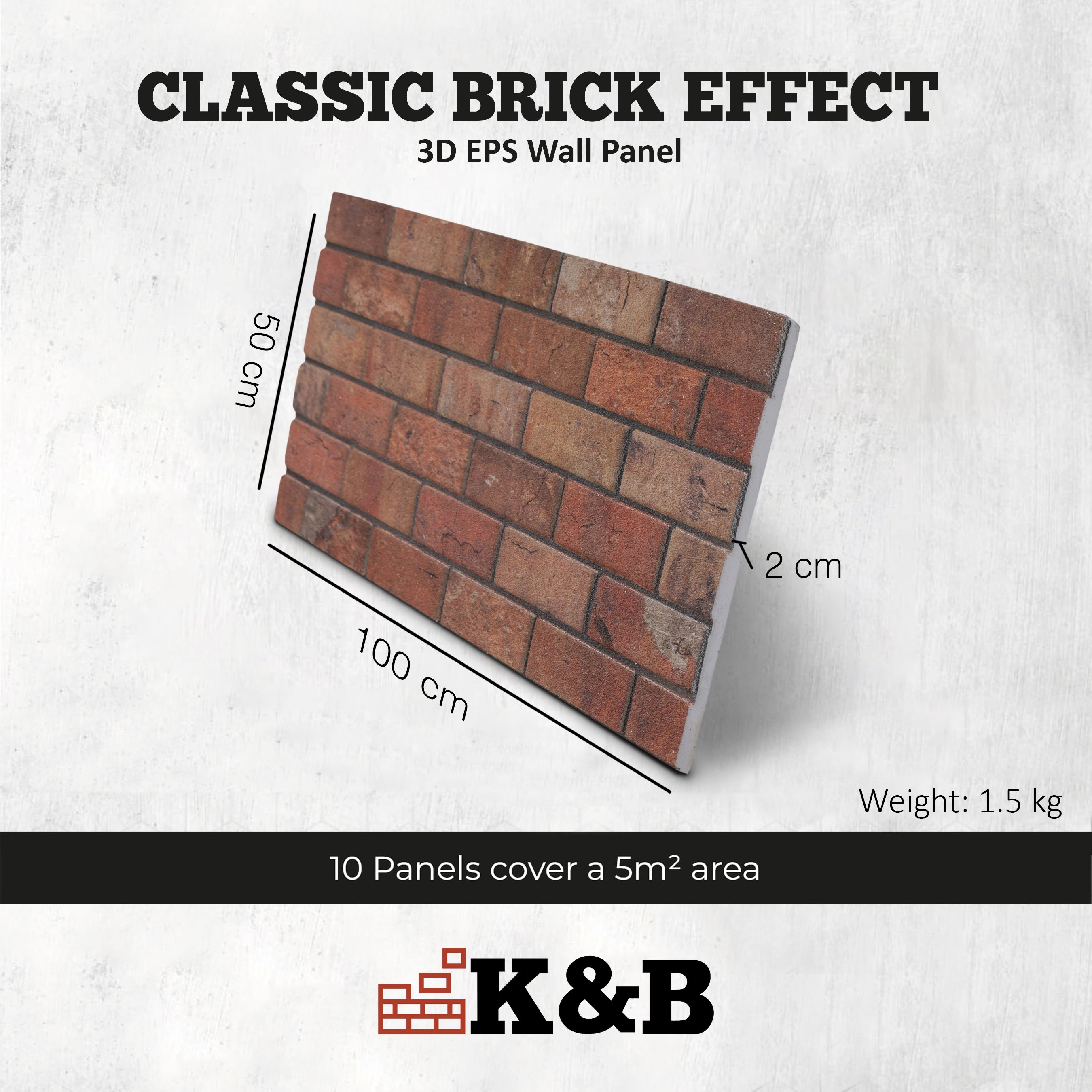 Classic Warm Red | Brick Effect | TUGLA-602